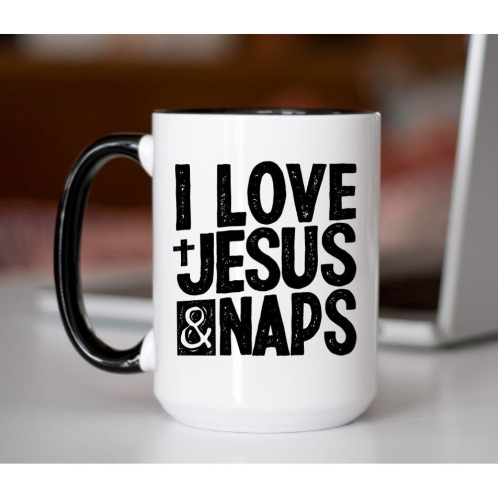 I Love Jesus And Naps Coffee Mug, Religious Coffee Mug, Funny‎ Coffee Cup